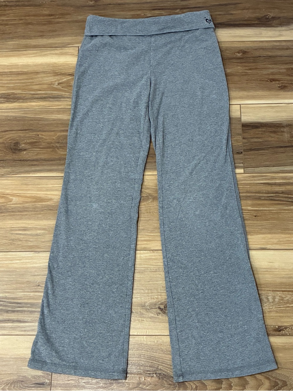 Justice Heather Gray Cozy Stretchy Wide Leg Lounge Pants Size 12